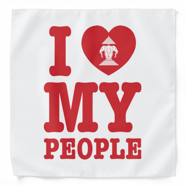 I Heart (Love) Erawan My Lao People Bandana (Front)