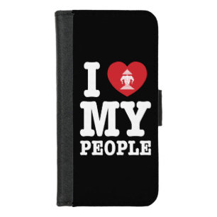 I Heart (Love) Erawan My Lao People iPhone 8/7 Wallet Case
