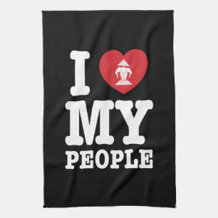 I Heart (Love) Erawan My Lao People Kitchen Towel