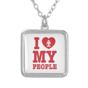 I Heart (Love) Erawan My Lao People Silver Plated Necklace