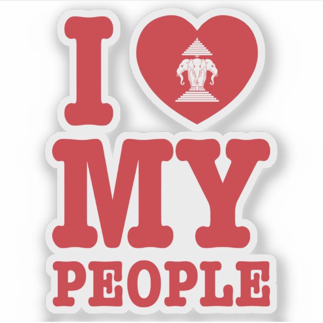 I Heart (Love) Erawan My Lao People Sticker (Front)