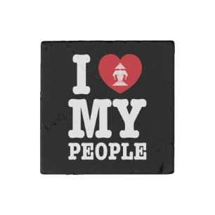 I Heart (Love) Erawan My Lao People Stone Magnet