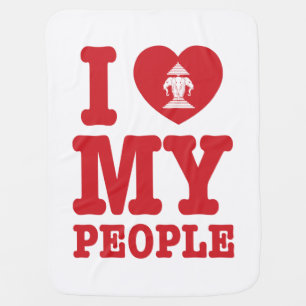 I Heart (Love) Erawan My Lao People Stroller Blanket
