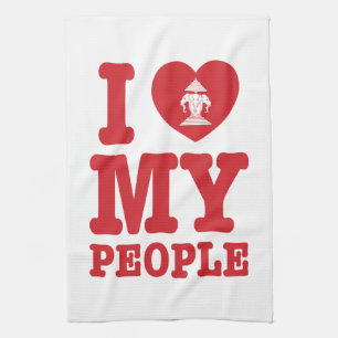 I Heart (Love) Erawan My Lao People Towel