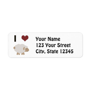I heart (love) Ewe (you) Label