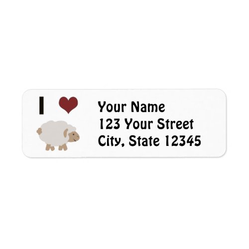 I heart love Ewe you Label