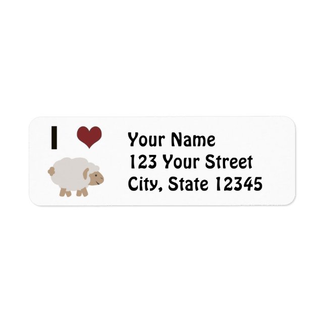 I heart (love) Ewe (you) Label (Front)