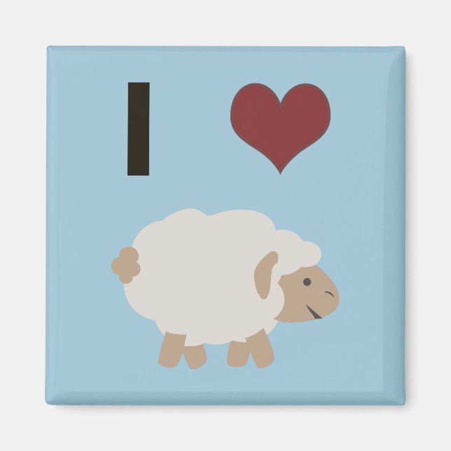 I heart (love) Ewe (you) Magnet (Front)