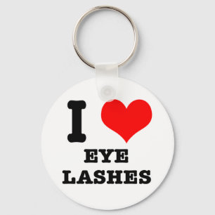 I HEART (LOVE) EYELASHES KEYCHAIN