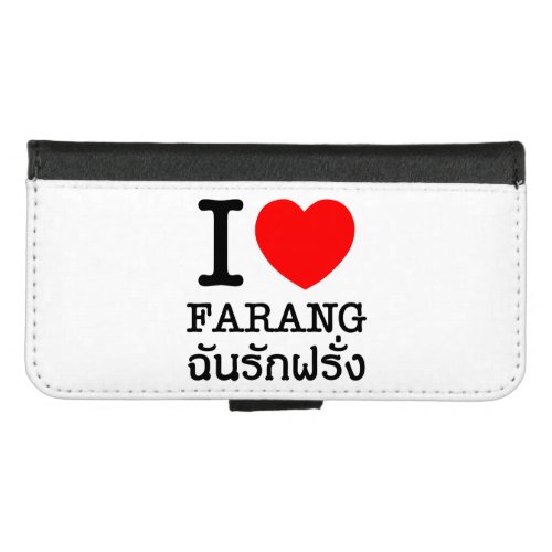 I Heart Love Farang iPhone 87 Wallet Case