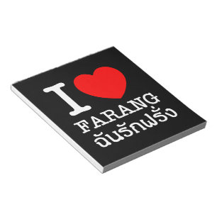 I Heart (Love) Farang Notepad
