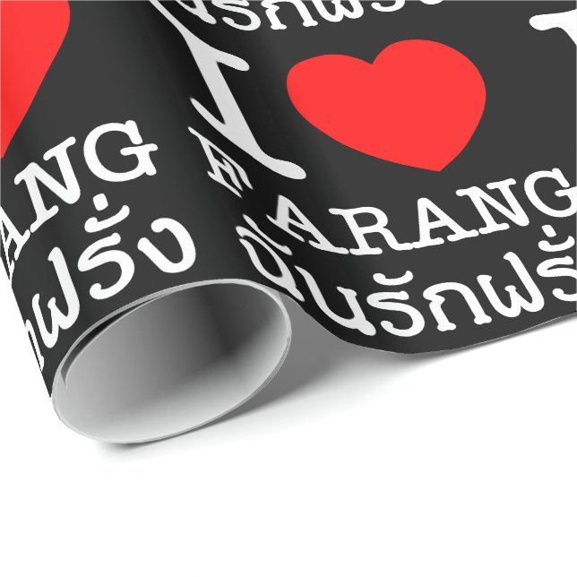 I Heart (Love) Farang Wrapping Paper (Roll Corner)
