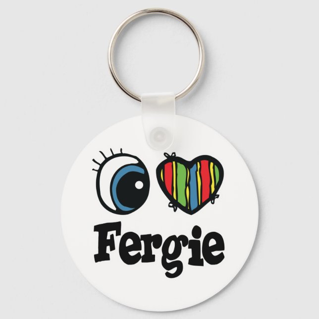I  Heart (Love) Fergie Keychain (Front)