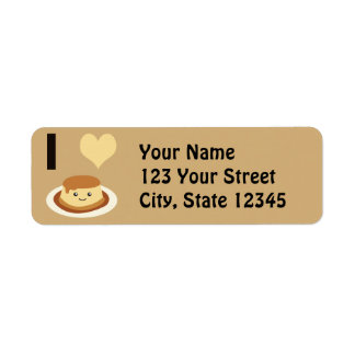 I Heart (love) flan! Label