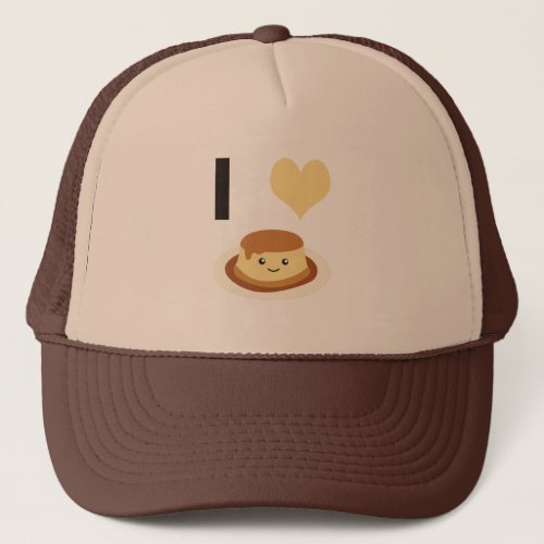 I Heart love flan Trucker Hat