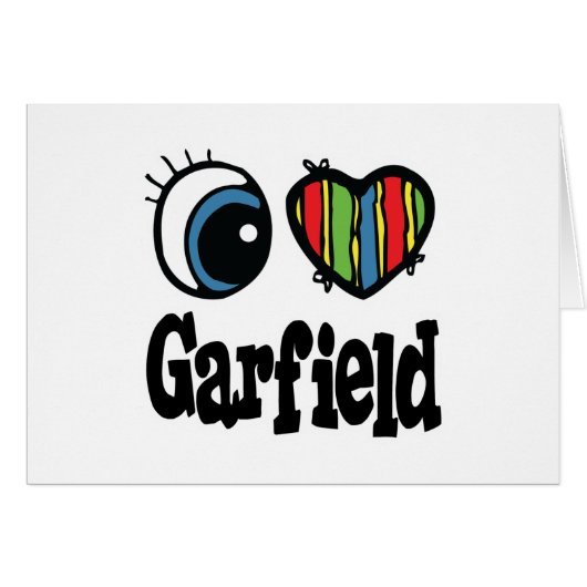 I Heart (Love) Garfield Cards (Front Horizontal)