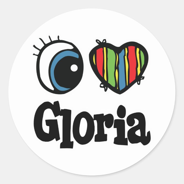 I Heart (Love) Gloria Stickers