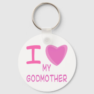 I Heart (Love) godmother Keychain