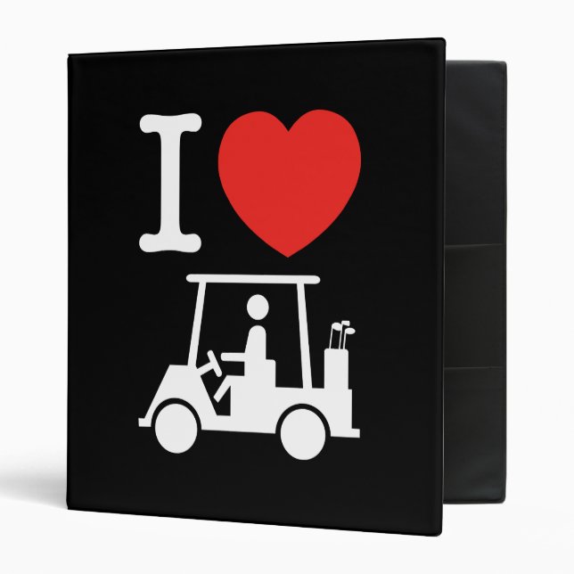 I Heart (Love) Golf Cart Binder (Front/Inside)