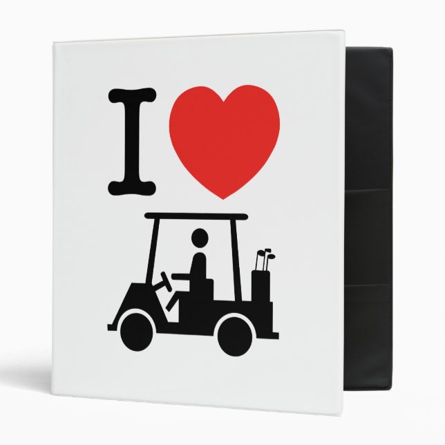 I Heart (Love) Golf Cart Binder (Front/Inside)