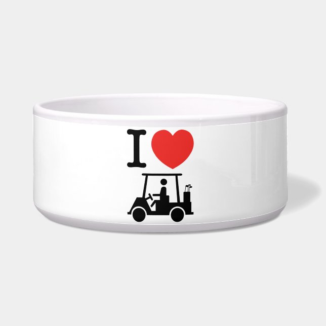 I Heart (Love) Golf Cart Bowl (Front)