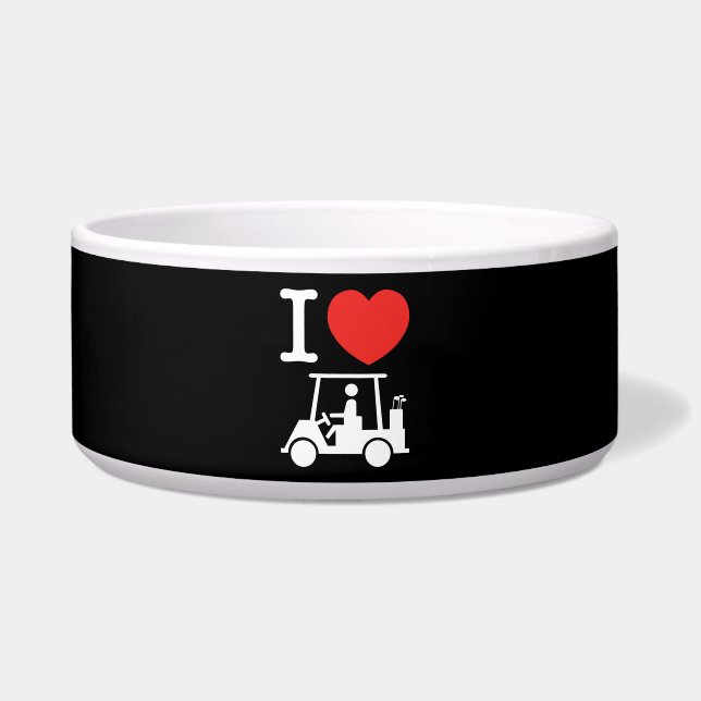 I Heart (Love) Golf Cart Bowl (Front)