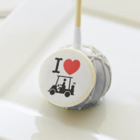 I Heart (Love) Golf Cart Cake Pops