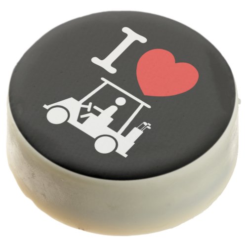 I Heart Love Golf Cart Chocolate Covered Oreo