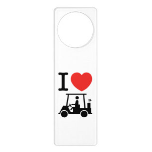 I Heart (Love) Golf Cart Door Hanger