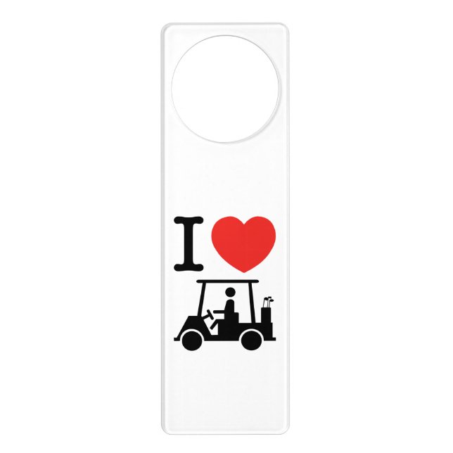 I Heart (Love) Golf Cart Door Hanger (Front)