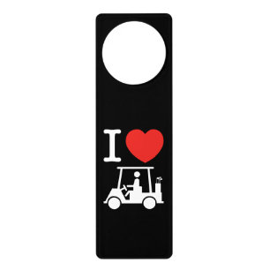 I Heart (Love) Golf Cart Door Hanger