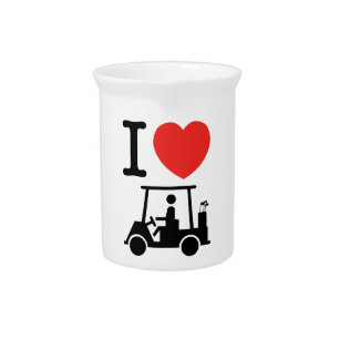 I Heart (Love) Golf Cart Drink Pitcher