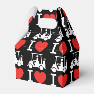 I Heart (Love) Golf Cart Favor Boxes