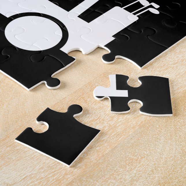 I Heart (Love) Golf Cart Jigsaw Puzzle (Side)