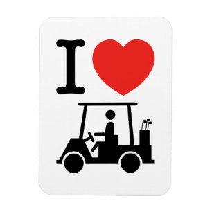 I Heart (Love) Golf Cart Magnet