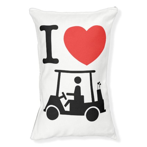 I Heart Love Golf Cart Pet Bed
