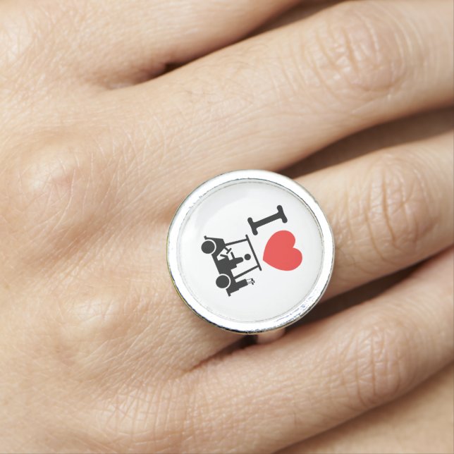 I Heart (Love) Golf Cart Ring (In Situ)