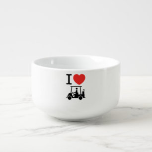 I Heart (Love) Golf Cart Soup Mug
