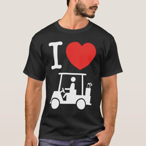 I Heart Love Golf Cart T_Shirt