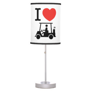 I Heart (Love) Golf Cart Table Lamp