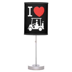 I Heart (Love) Golf Cart Table Lamp