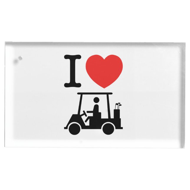 I Heart (Love) Golf Cart Table Number Holder (Front)