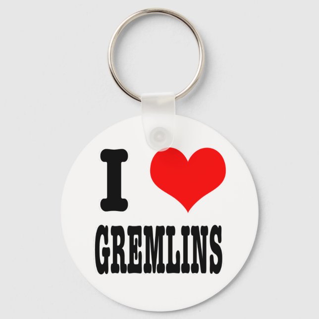 I HEART (LOVE) GREMLINS KEYCHAIN (Front)