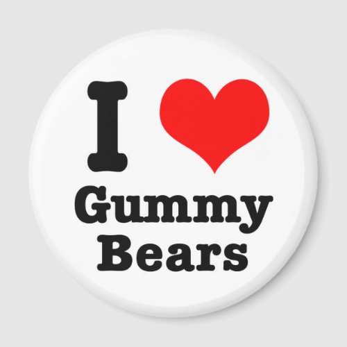 I HEART LOVE gummy bears Magnet