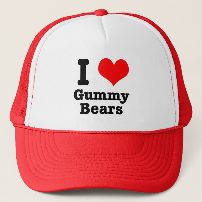 I HEART (LOVE) gummy bears Trucker Hat (Front)