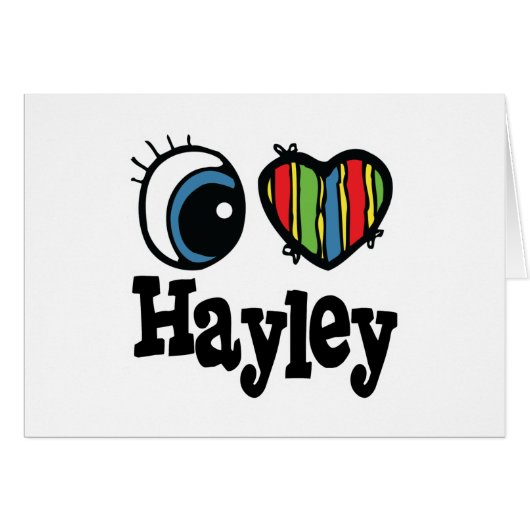 I Heart (Love) Hayley Cards (Front Horizontal)