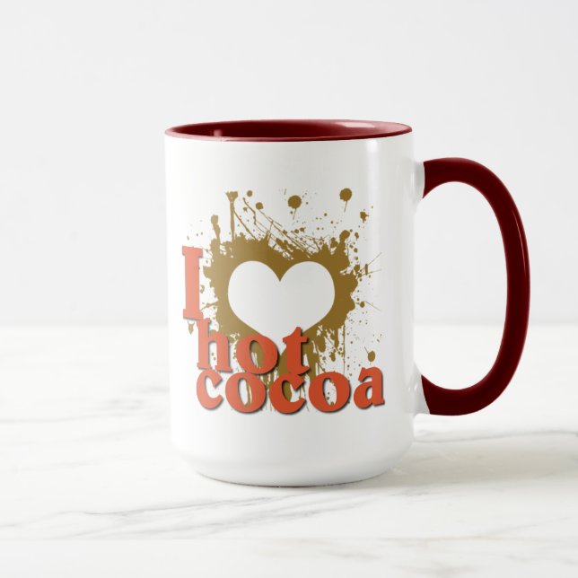 I Heart (Love) Hot Cocoa Mug (Right)