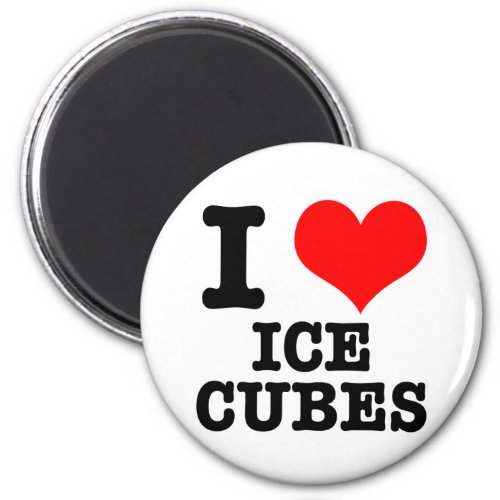I HEART LOVE ICE CUBES MAGNET