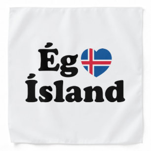 I Heart (Love) Iceland [Ég Elska Ísland] Icelandic Bandana