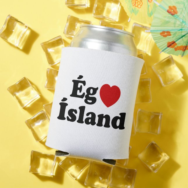I Heart (Love) Iceland [Ég Elska Ísland] Icelandic Can Cooler (In Situ Summer)